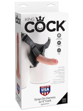 King Cock Strap-On Harness with Realistic Cock Flesh - - Strap On Sextoys